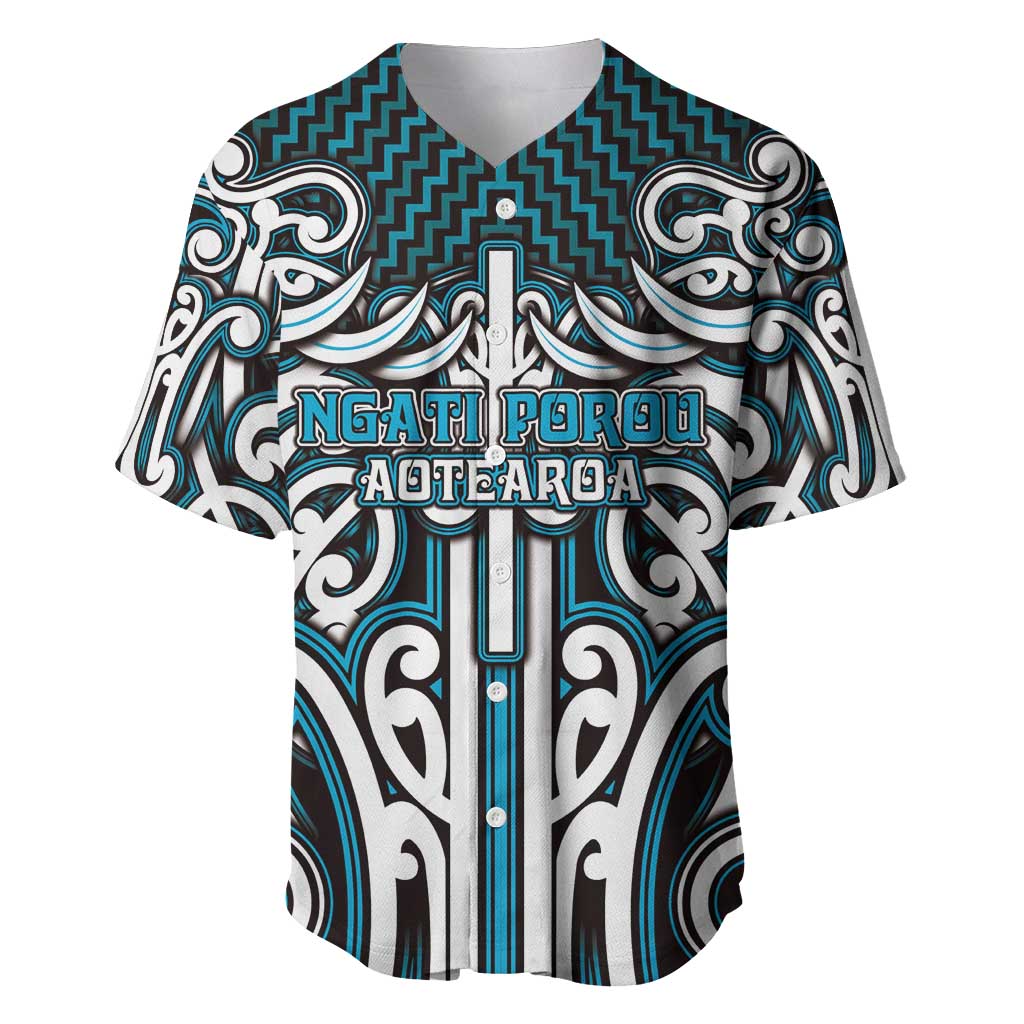 Custom Aotearoa Ngati Porou Baseball Jersey Maori Tribal Pattern Mix Poutama