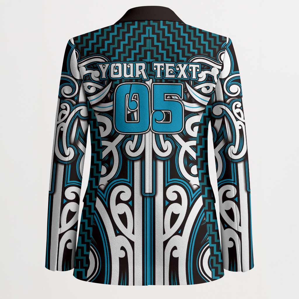 Custom Aotearoa Ngati Porou Blazer Maori Tribal Pattern Mix Poutama