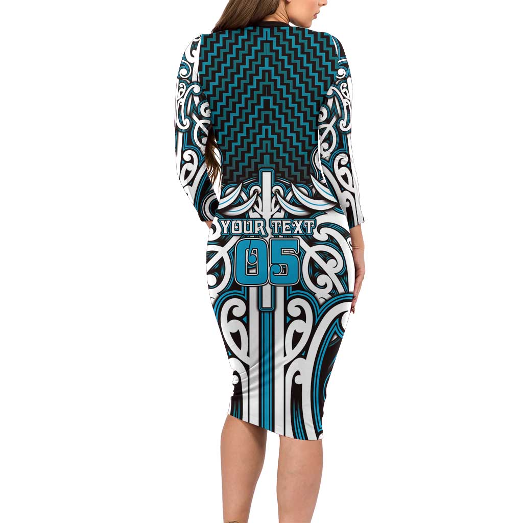 Custom Aotearoa Ngati Porou Family Matching Long Sleeve Bodycon Dress and Hawaiian Shirt Maori Tribal Pattern Mix Poutama LT05 - Polynesian Pride