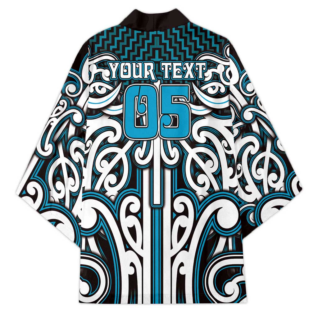 Custom Aotearoa Ngati Porou Kimono Maori Tribal Pattern Mix Poutama