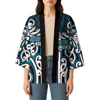 Custom Aotearoa Ngati Porou Kimono Maori Tribal Pattern Mix Poutama