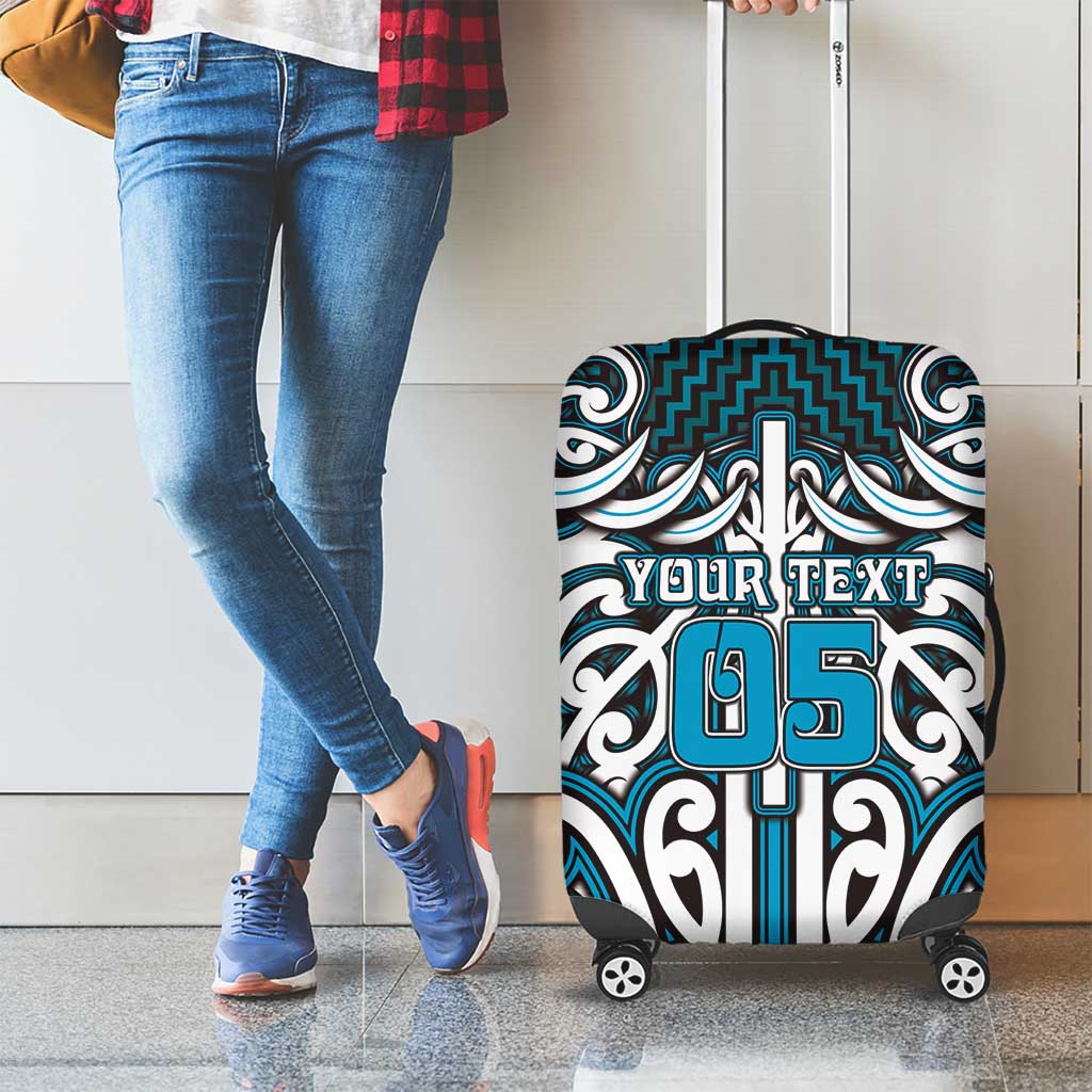 Custom Aotearoa Ngati Porou Luggage Cover Maori Tribal Pattern Mix Poutama