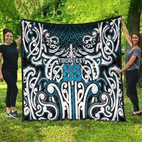 Custom Aotearoa Ngati Porou Quilt Maori Tribal Pattern Mix Poutama