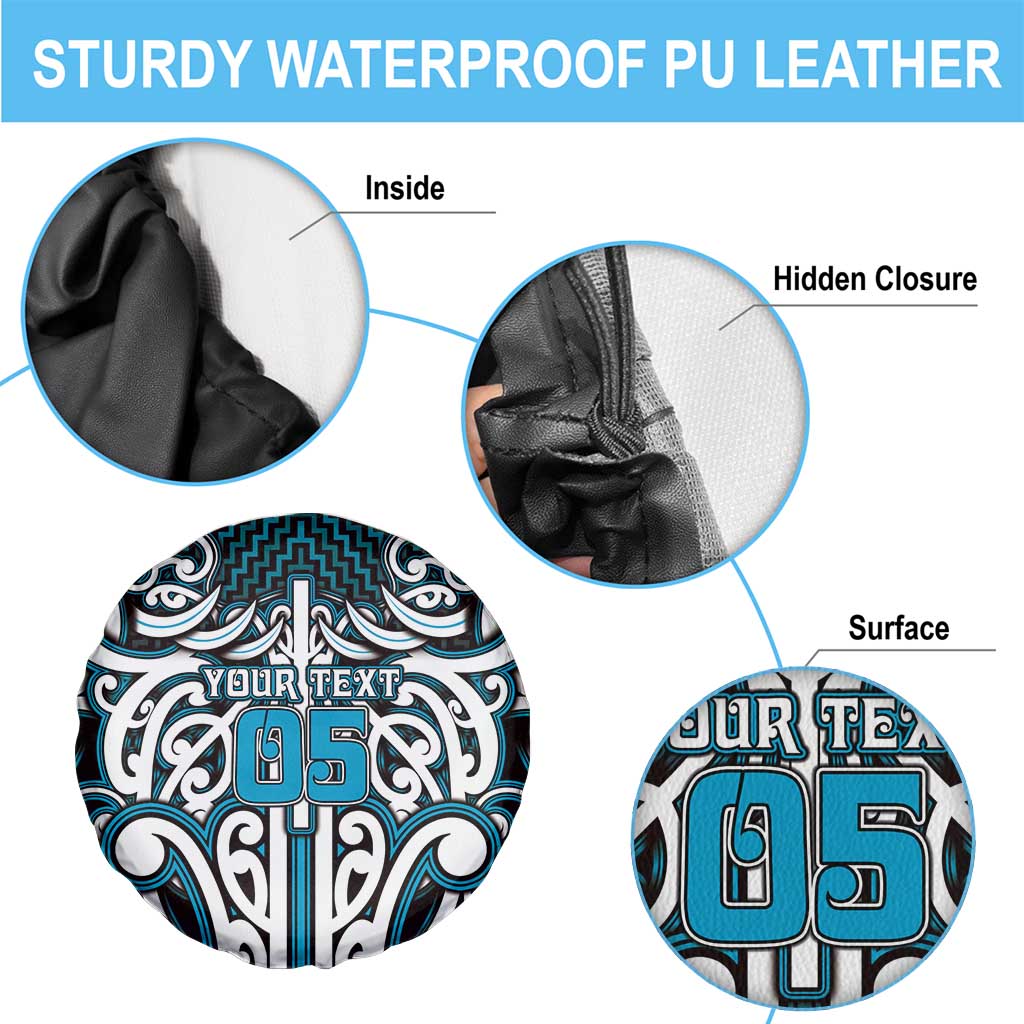 Custom Aotearoa Ngati Porou Spare Tire Cover Maori Tribal Pattern Mix Poutama