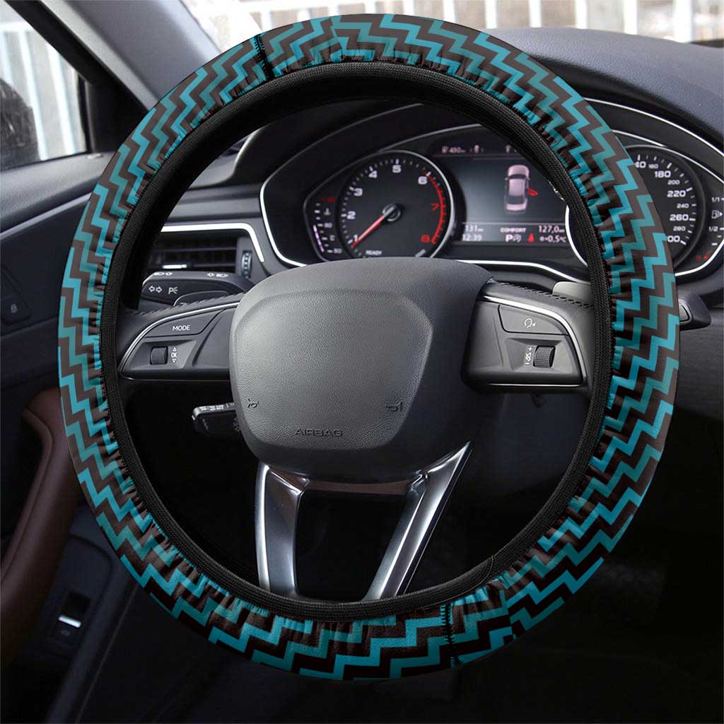 Aotearoa Ngati Porou Steering Wheel Cover Maori Tribal Pattern Mix Poutama