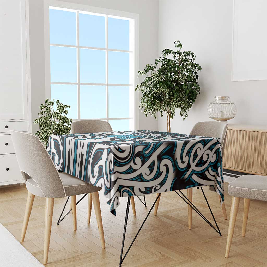 Custom Aotearoa Ngati Porou Tablecloth Maori Tribal Pattern Mix Poutama
