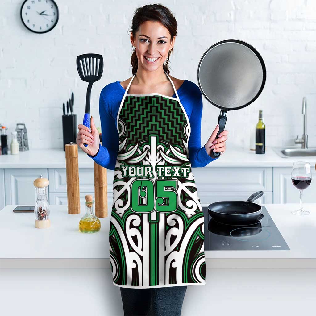 Custom Aotearoa Ngai Tahu Apron Maori Tribal Pattern Mix Poutama