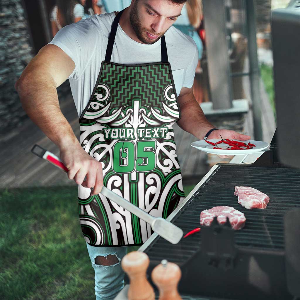 Custom Aotearoa Ngai Tahu Apron Maori Tribal Pattern Mix Poutama