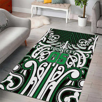 Custom Aotearoa Ngai Tahu Area Rug Maori Tribal Pattern Mix Poutama