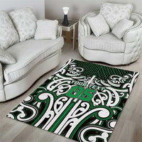Custom Aotearoa Ngai Tahu Area Rug Maori Tribal Pattern Mix Poutama