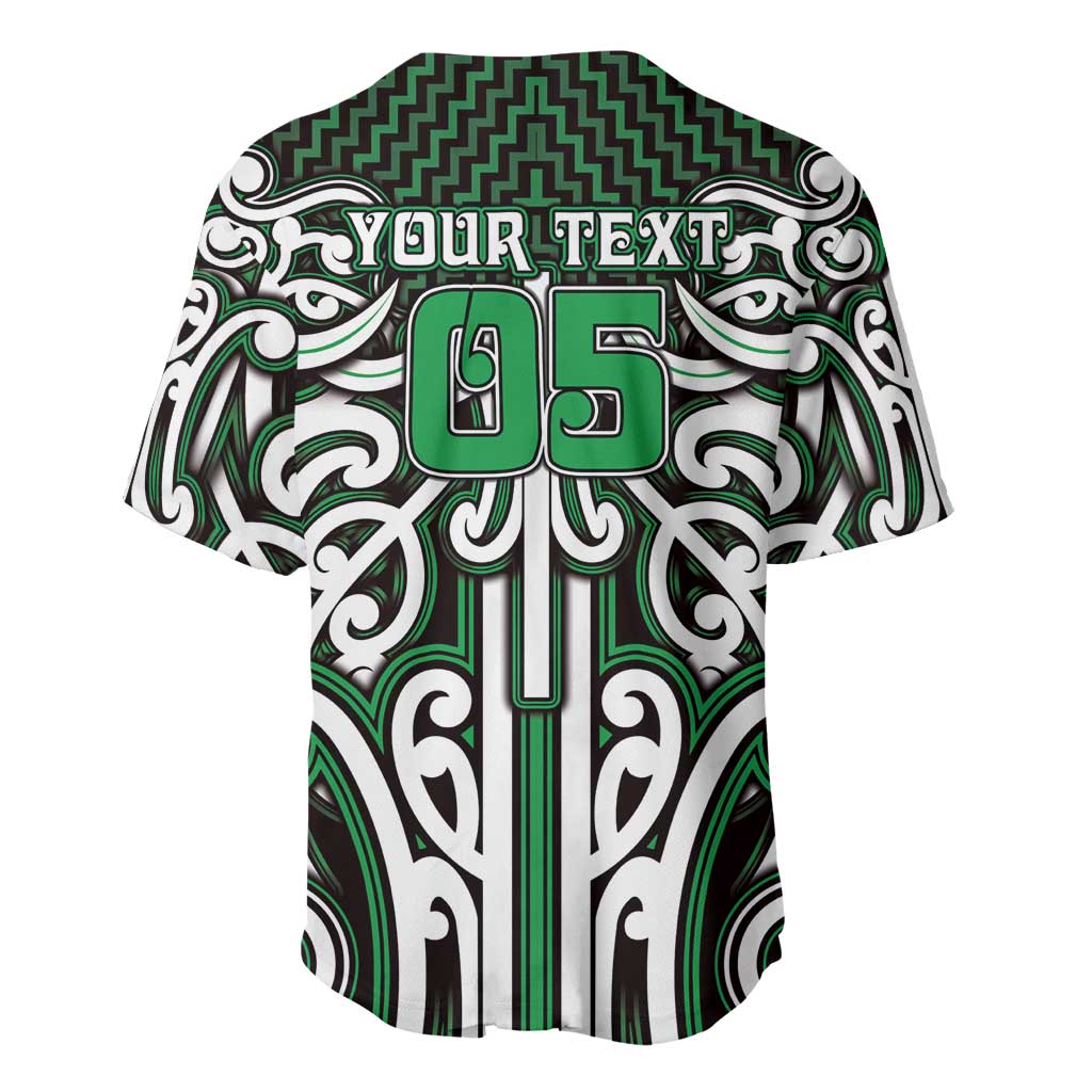 Custom Aotearoa Ngai Tahu Baseball Jersey Maori Tribal Pattern Mix Poutama