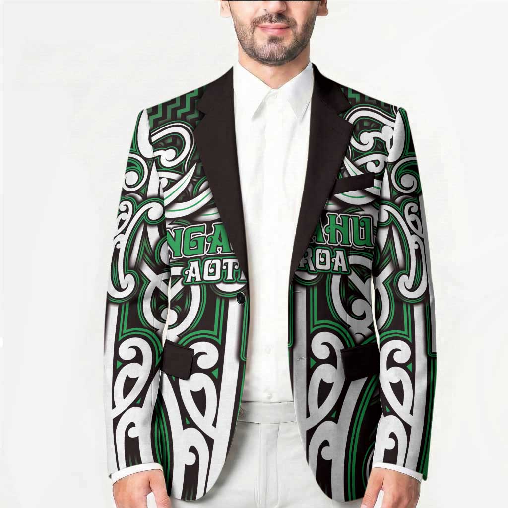Custom Aotearoa Ngai Tahu Blazer Maori Tribal Pattern Mix Poutama