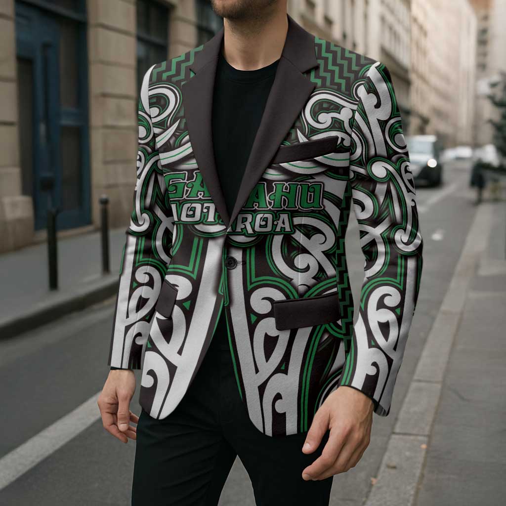 Custom Aotearoa Ngai Tahu Blazer Maori Tribal Pattern Mix Poutama