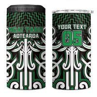 Custom Aotearoa Ngai Tahu 4 in 1 Can Cooler Tumbler Maori Tribal Pattern Mix Poutama