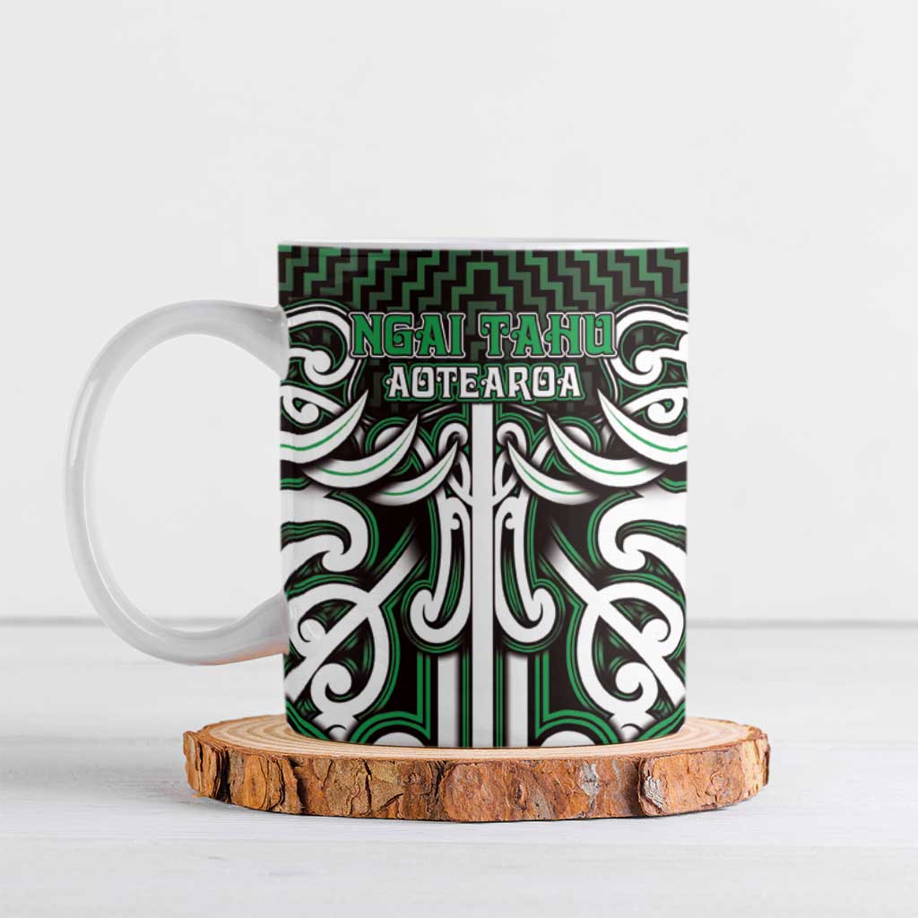 Custom Aotearoa Ngai Tahu Ceramic Mug Maori Tribal Pattern Mix Poutama