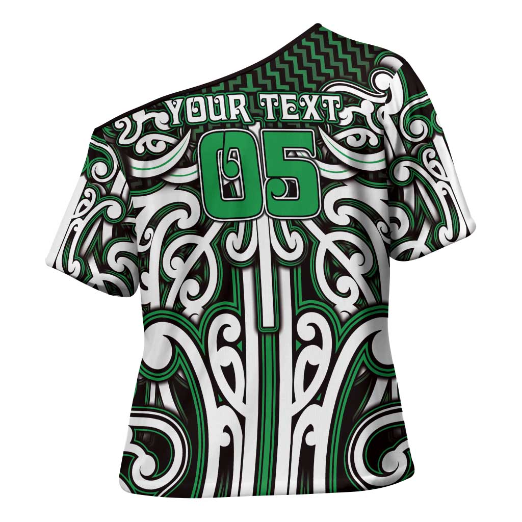 Custom Aotearoa Ngai Tahu Cross Shoulder Shirt Maori Tribal Pattern Mix Poutama