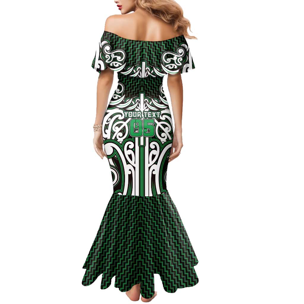 Custom Aotearoa Ngai Tahu Family Matching Mermaid Dress and Hawaiian Shirt Maori Tribal Pattern Mix Poutama LT05 - Polynesian Pride