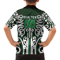 Custom Aotearoa Ngai Tahu Family Matching Off Shoulder Short Dress and Hawaiian Shirt Maori Tribal Pattern Mix Poutama LT05 - Polynesian Pride