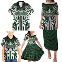 Custom Aotearoa Ngai Tahu Family Matching Puletasi and Hawaiian Shirt Maori Tribal Pattern Mix Poutama LT05 - Polynesian Pride