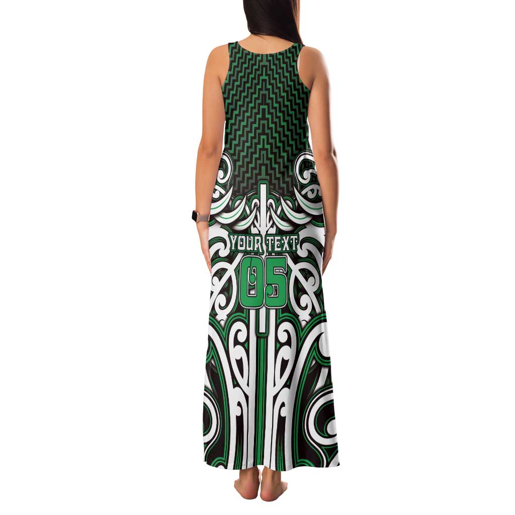 Custom Aotearoa Ngai Tahu Family Matching Tank Maxi Dress and Hawaiian Shirt Maori Tribal Pattern Mix Poutama LT05 - Polynesian Pride