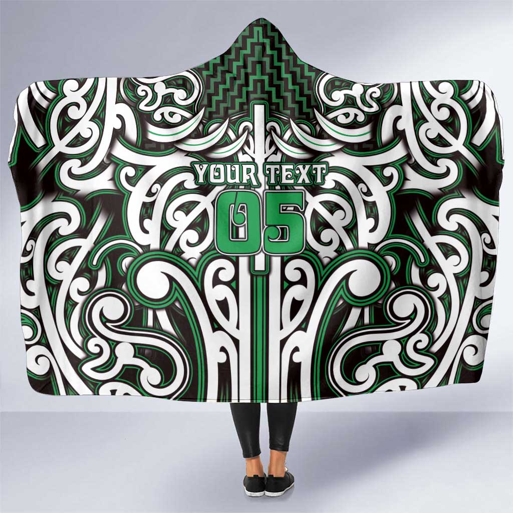 Custom Aotearoa Ngai Tahu Hooded Blanket Maori Tribal Pattern Mix Poutama