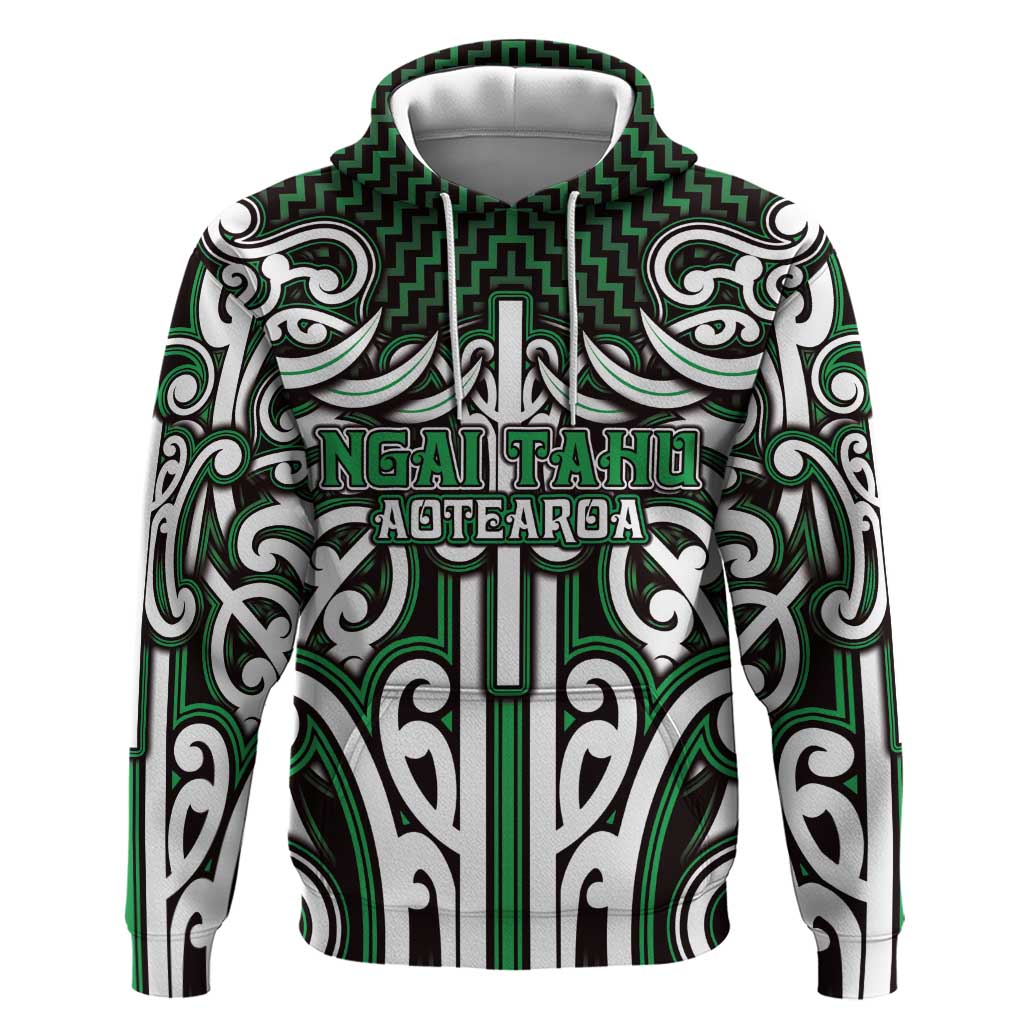 Custom Aotearoa Ngai Tahu Hoodie Maori Tribal Pattern Mix Poutama
