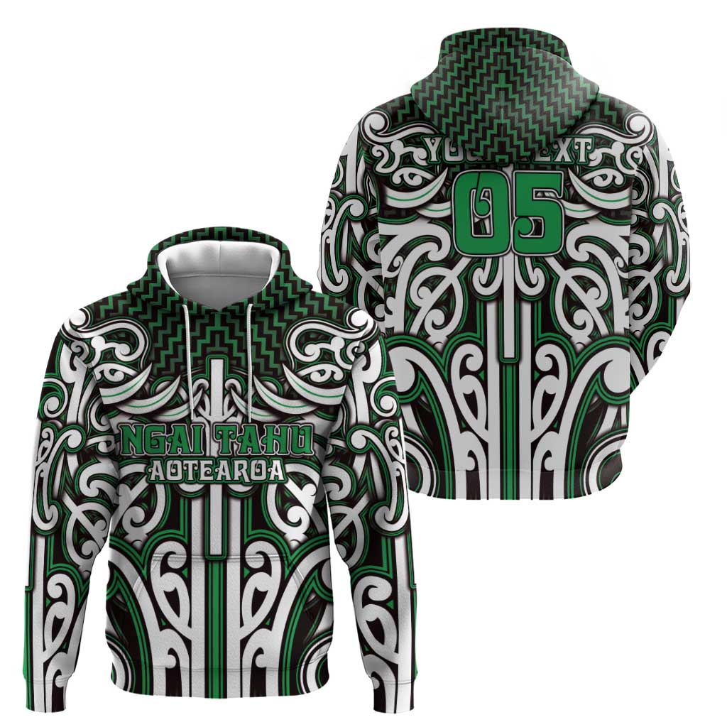 Custom Aotearoa Ngai Tahu Hoodie Maori Tribal Pattern Mix Poutama