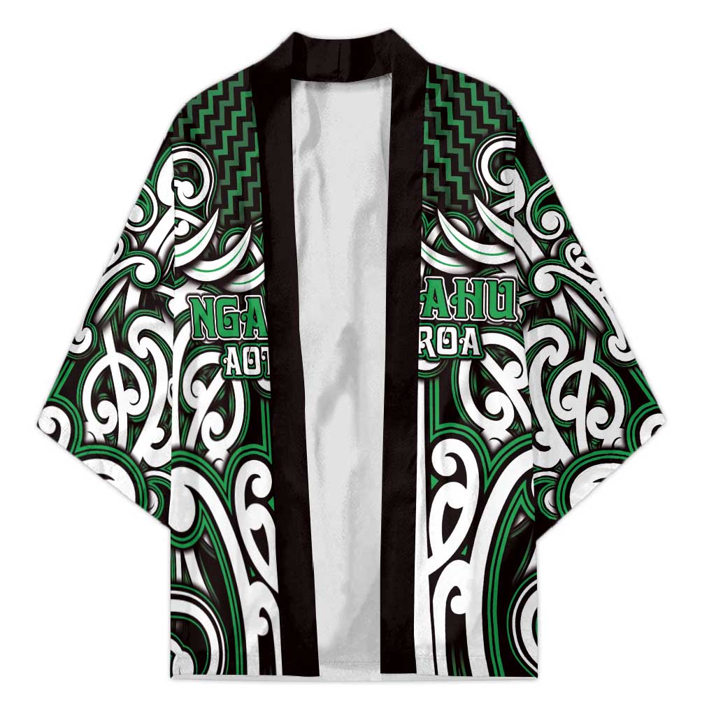 Custom Aotearoa Ngai Tahu Kimono Maori Tribal Pattern Mix Poutama