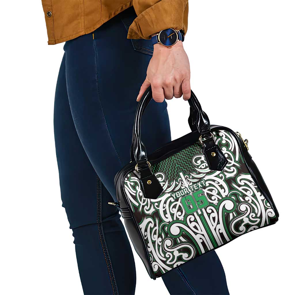 Custom Aotearoa Ngai Tahu Shoulder Handbag Maori Tribal Pattern Mix Poutama