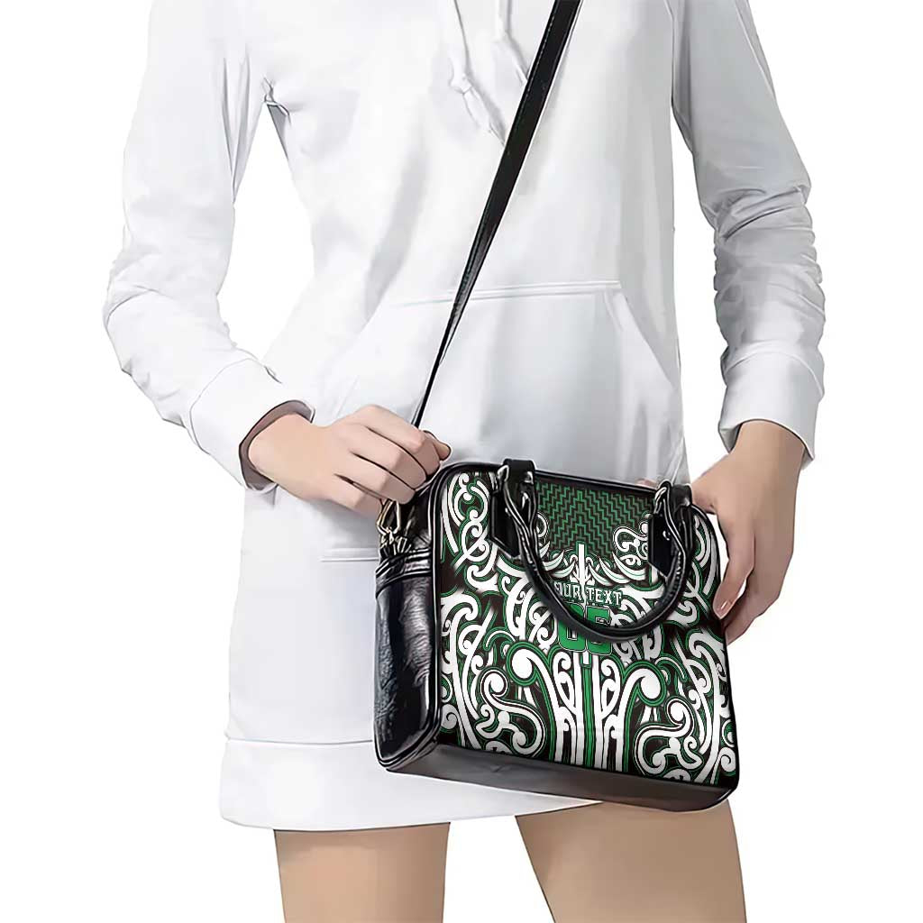 Custom Aotearoa Ngai Tahu Shoulder Handbag Maori Tribal Pattern Mix Poutama