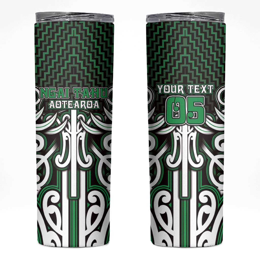 Custom Aotearoa Ngai Tahu Skinny Tumbler Maori Tribal Pattern Mix Poutama