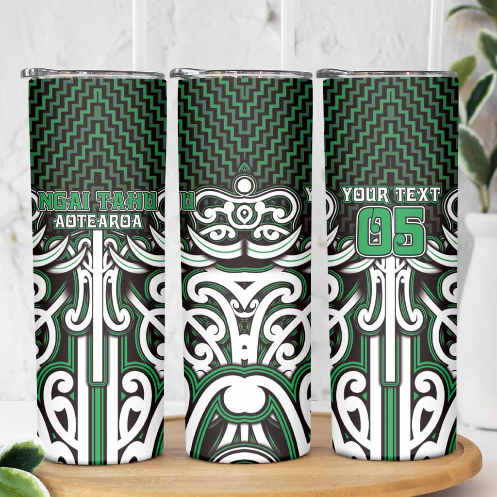 Custom Aotearoa Ngai Tahu Skinny Tumbler Maori Tribal Pattern Mix Poutama