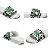 Custom Aotearoa Ngai Tahu Slide Sandals Maori Tribal Pattern Mix Poutama