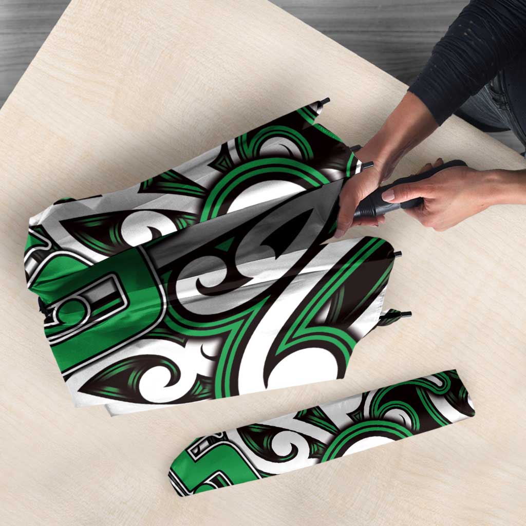 Custom Aotearoa Ngai Tahu Umbrella Maori Tribal Pattern Mix Poutama