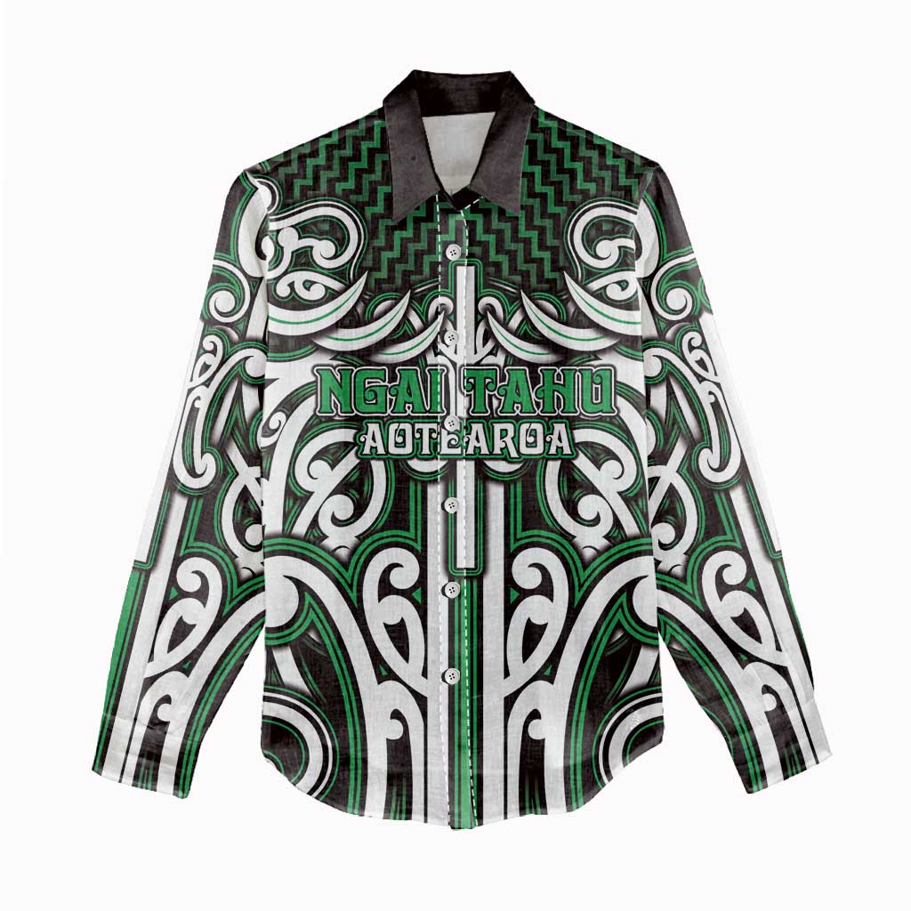 Custom Aotearoa Ngai Tahu Women Casual Shirt Maori Tribal Pattern Mix Poutama