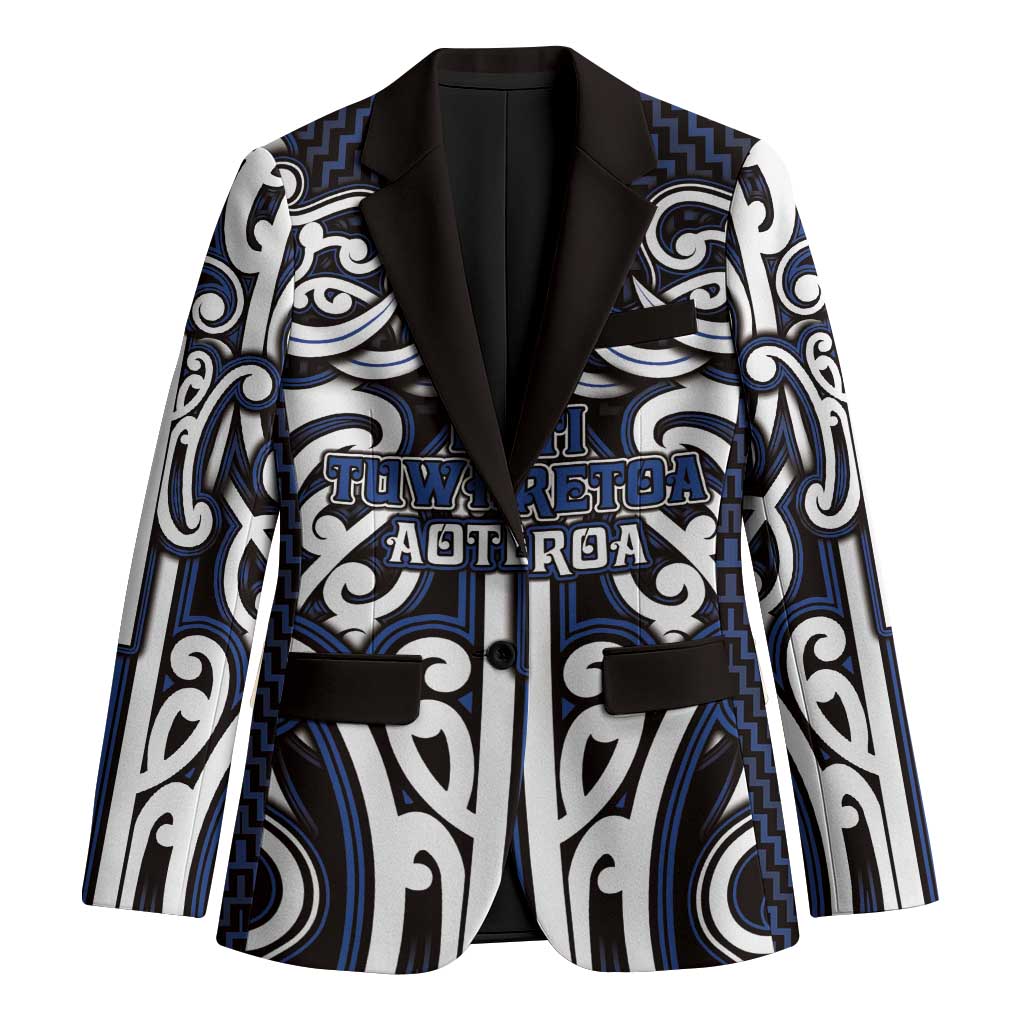 Custom Aotearoa Ngati Tuwharetoa Blazer Maori Tribal Pattern Mix Poutama