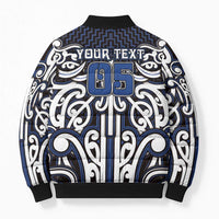 Custom Aotearoa Ngati Tuwharetoa Bomber Puffer Jacket Maori Tribal Pattern Mix Poutama