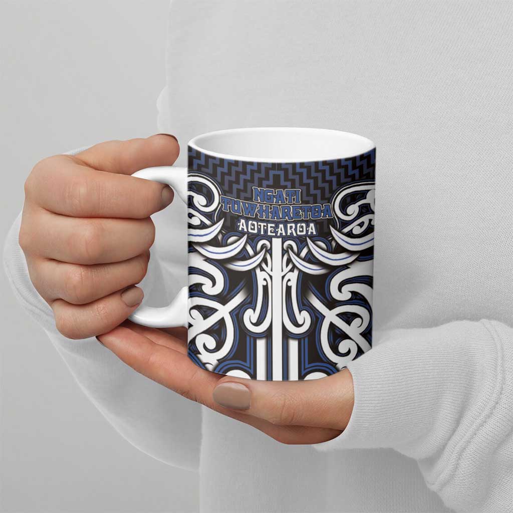Custom Aotearoa Ngati Tuwharetoa Ceramic Mug Maori Tribal Pattern Mix Poutama