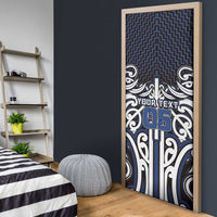 Custom Aotearoa Ngati Tuwharetoa Door Cover Maori Tribal Pattern Mix Poutama