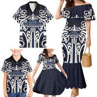 Custom Aotearoa Ngati Tuwharetoa Family Matching Mermaid Dress and Hawaiian Shirt Maori Tribal Pattern Mix Poutama LT05 - Polynesian Pride