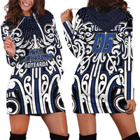 Custom Aotearoa Ngati Tuwharetoa Hoodie Dress Maori Tribal Pattern Mix Poutama