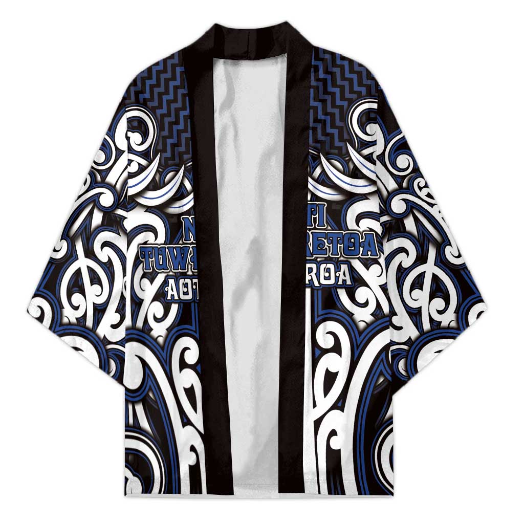 Custom Aotearoa Ngati Tuwharetoa Kimono Maori Tribal Pattern Mix Poutama
