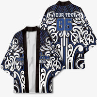 Custom Aotearoa Ngati Tuwharetoa Kimono Maori Tribal Pattern Mix Poutama