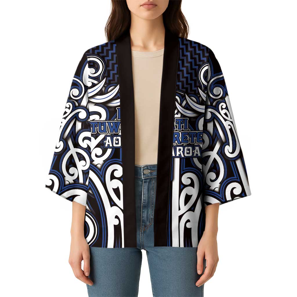 Custom Aotearoa Ngati Tuwharetoa Kimono Maori Tribal Pattern Mix Poutama