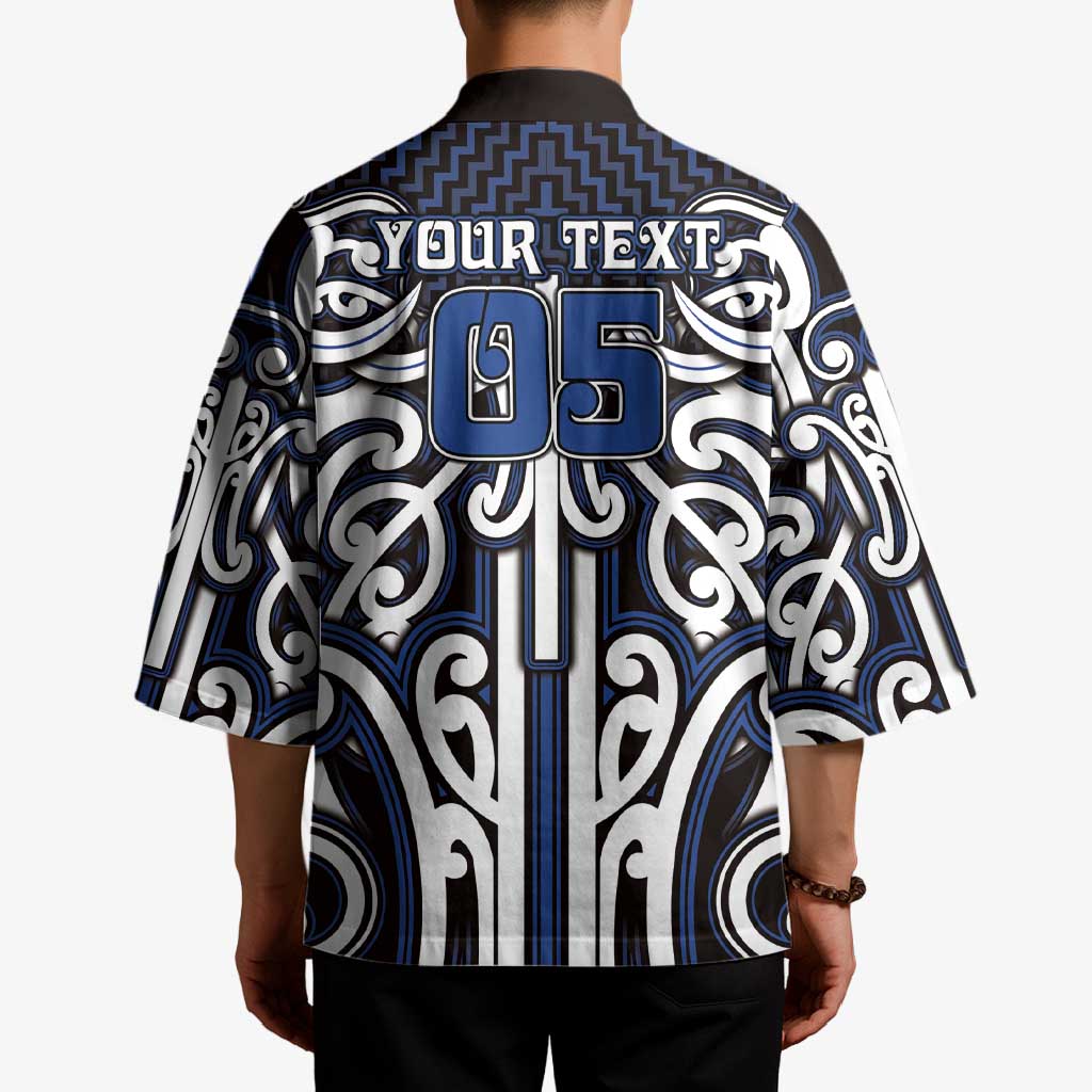 Custom Aotearoa Ngati Tuwharetoa Kimono Maori Tribal Pattern Mix Poutama