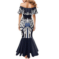 Custom Aotearoa Ngati Tuwharetoa Mermaid Dress Maori Tribal Pattern Mix Poutama
