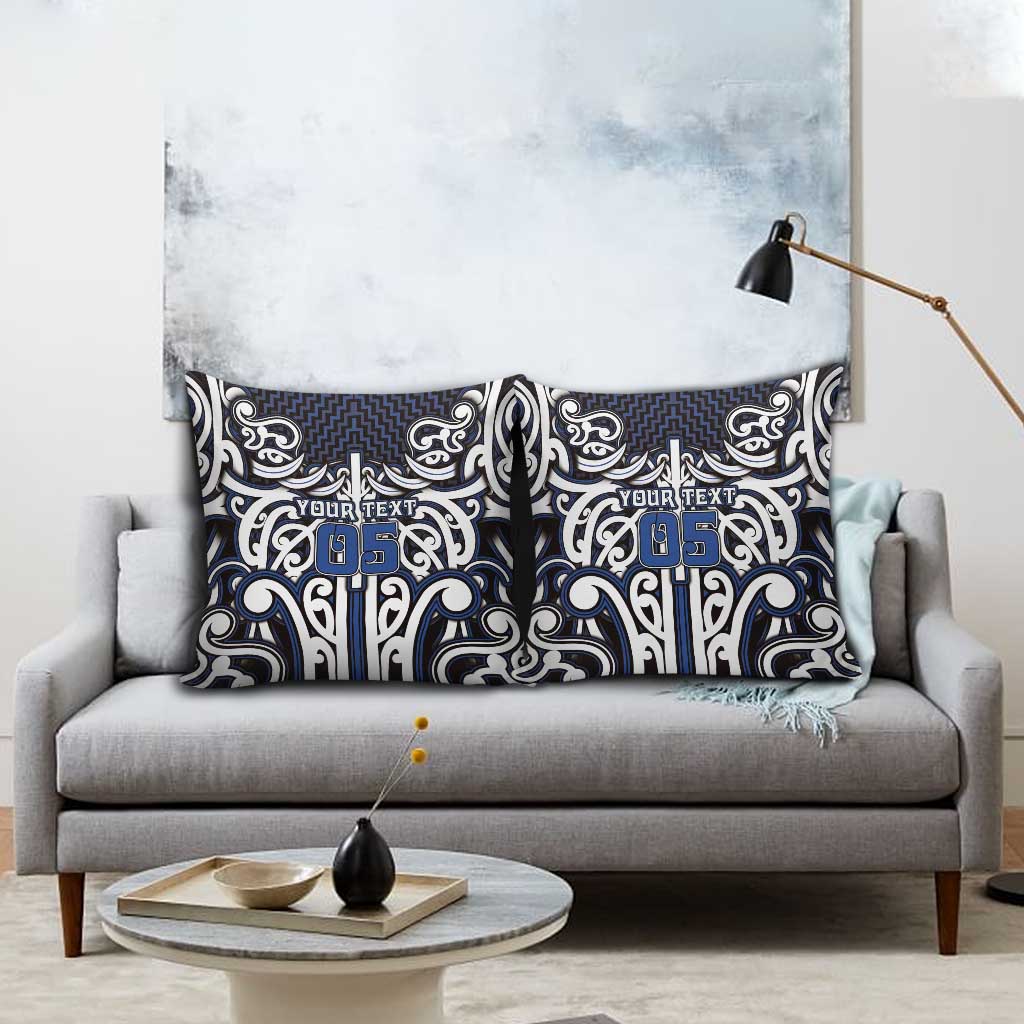 Custom Aotearoa Ngati Tuwharetoa Pillow Cover Maori Tribal Pattern Mix Poutama