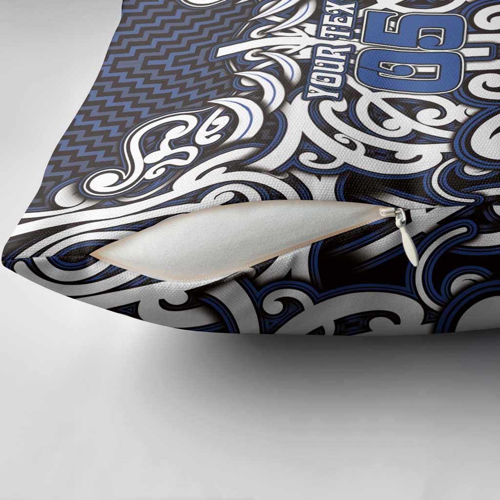 Custom Aotearoa Ngati Tuwharetoa Pillow Cover Maori Tribal Pattern Mix Poutama