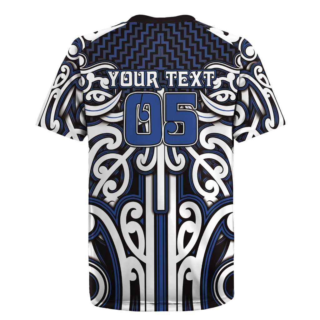 Custom Aotearoa Ngati Tuwharetoa Rugby Jersey Maori Tribal Pattern Mix Poutama