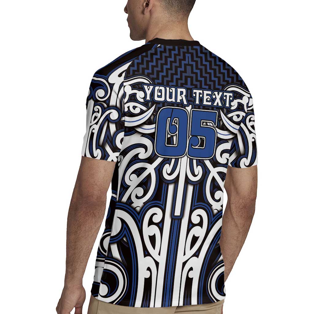 Custom Aotearoa Ngati Tuwharetoa Rugby Jersey Maori Tribal Pattern Mix Poutama